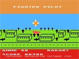 Title screen of Fighter Pilot on the Atari 8-bit.