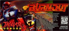 Top of cartridge artwork for Super Burnout on the Atari Jaguar.