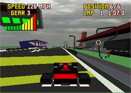 In game image of Checkered Flag on the Atari Jaguar.