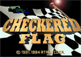 Title screen of Checkered Flag on the Atari Jaguar.