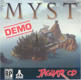 Box cover for Myst Demo on the Atari Jaguar CD.