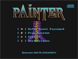 Title screen of Painter on the Atari Jaguar CD.