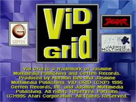 Title screen of Vid Grid on the Atari Jaguar CD.