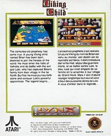 Box back cover for Prophecy 1: The Viking Child on the Atari Lynx.