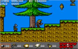 In game image of Prophecy 1: The Viking Child on the Atari Lynx.
