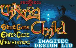 Title screen of Prophecy 1: The Viking Child on the Atari Lynx.