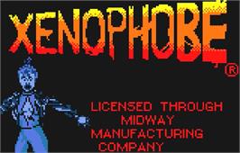 Title screen of Xenophobe on the Atari Lynx.
