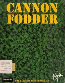 Box cover for Cannon Fodder on the Atari ST.