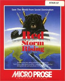 Box cover for Red Storm Rising on the Atari ST.