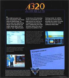 Box back cover for A320 Airbus on the Atari ST.