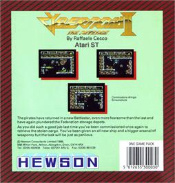 Box back cover for Cybernoid 2: The Revenge on the Atari ST.