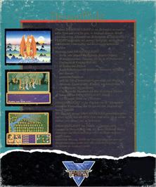 Box back cover for Dragonflight on the Atari ST.