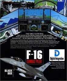 Box back cover for F-16 Combat Pilot on the Atari ST.