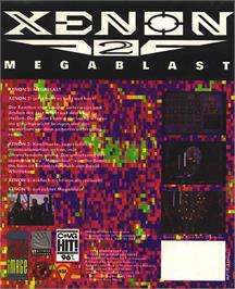 Box back cover for Xenon 2: Megablast on the Atari ST.