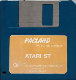 Artwork on the Disc for Pac-Land on the Atari ST.
