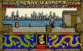 In game image of Freddy Hardest in South Manhattan on the Atari ST.