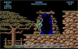 In game image of Mean 18 on the Atari ST.