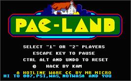 In game image of Pac-Land on the Atari ST.