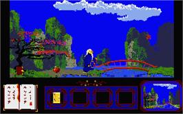 In game image of Postman Pat on the Atari ST.