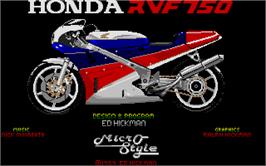 In game image of RVF Honda on the Atari ST.