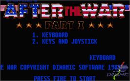 Title screen of After the War on the Atari ST.