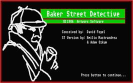 Title screen of Clue: Master Detective on the Atari ST.