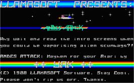 Title screen of Dalek Attack on the Atari ST.