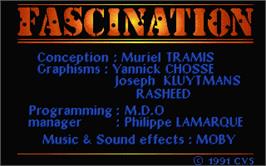Title screen of Fascination on the Atari ST.