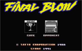 Title screen of Final Blow on the Atari ST.