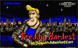 Title screen of Freddy Hardest in South Manhattan on the Atari ST.