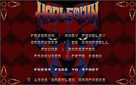Title screen of Harlequin on the Atari ST.