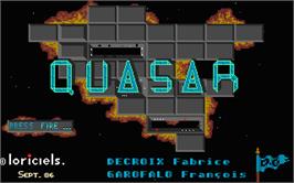 Title screen of Quasar on the Atari ST.