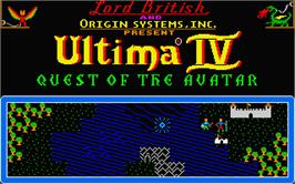 Title screen of Ultima IV: Quest of the Avatar on the Atari ST.