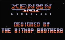 Title screen of Xenon 2: Megablast on the Atari ST.