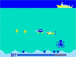 In game image of Treasure Cove on the Bally Astrocade.