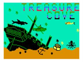 Title screen of Treasure Cove on the Bally Astrocade.