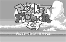 Title screen of Pocket Fighter on the Bandai WonderSwan.