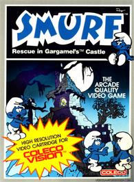 Box cover for Smurf: Rescue in Gargamel's Castle on the Coleco Vision.