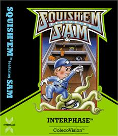 Box cover for Squish 'em Sam on the Coleco Vision.