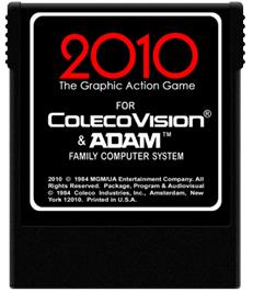 Cartridge artwork for 2010: The Graphic Action Game on the Coleco Vision.