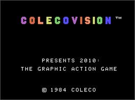 Title screen of 2010: The Graphic Action Game on the Coleco Vision.