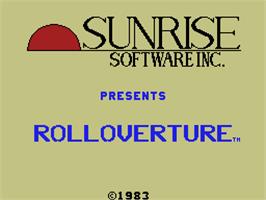 Title screen of Rolloverture on the Coleco Vision.