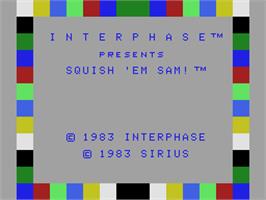 Title screen of Squish 'em Sam on the Coleco Vision.