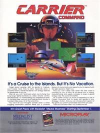 Advert for Carrier Command on the Commodore 64.