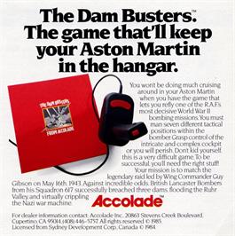 Advert for Dam Busters on the Commodore 64.