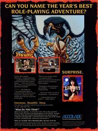 Advert for Elvira II: The Jaws of Cerberus on the Commodore 64.