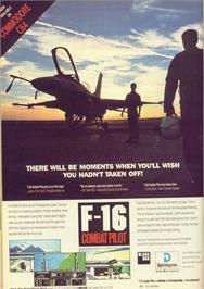 Advert for F-16 Combat Pilot on the Commodore 64.