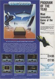 Advert for Starglider on the Commodore 64.