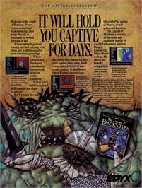 Advert for The Legend of Blacksilver on the Commodore 64.