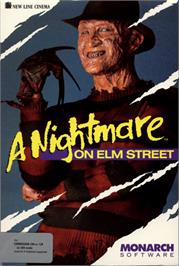 Box cover for A Nightmare on Elm Street on the Commodore 64.